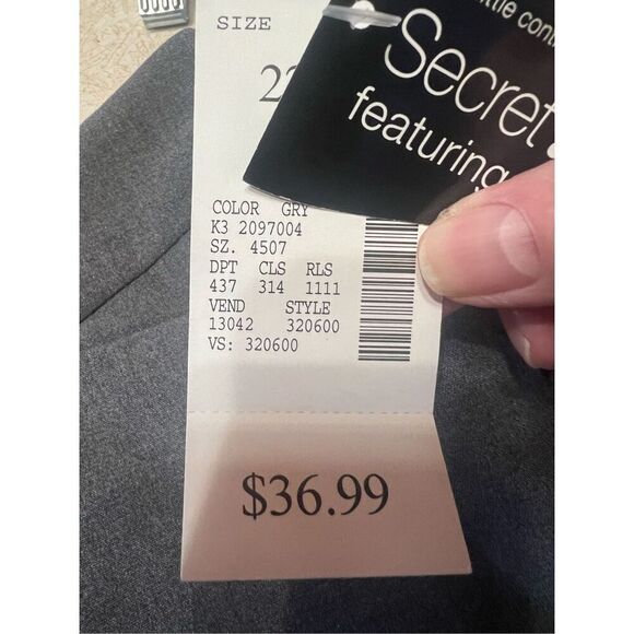 Fashion Bug Secret Slimmer Staright Leg Gray Pants Sz 22W Petite NWT - Picture 7 of 8